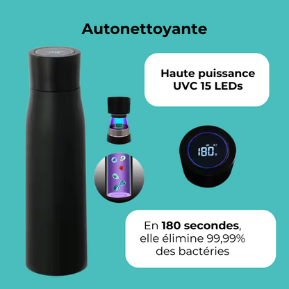 Owlsens HydraSmart bottle - Gourde intelligente autonettoyante avec rappel d'hydratation