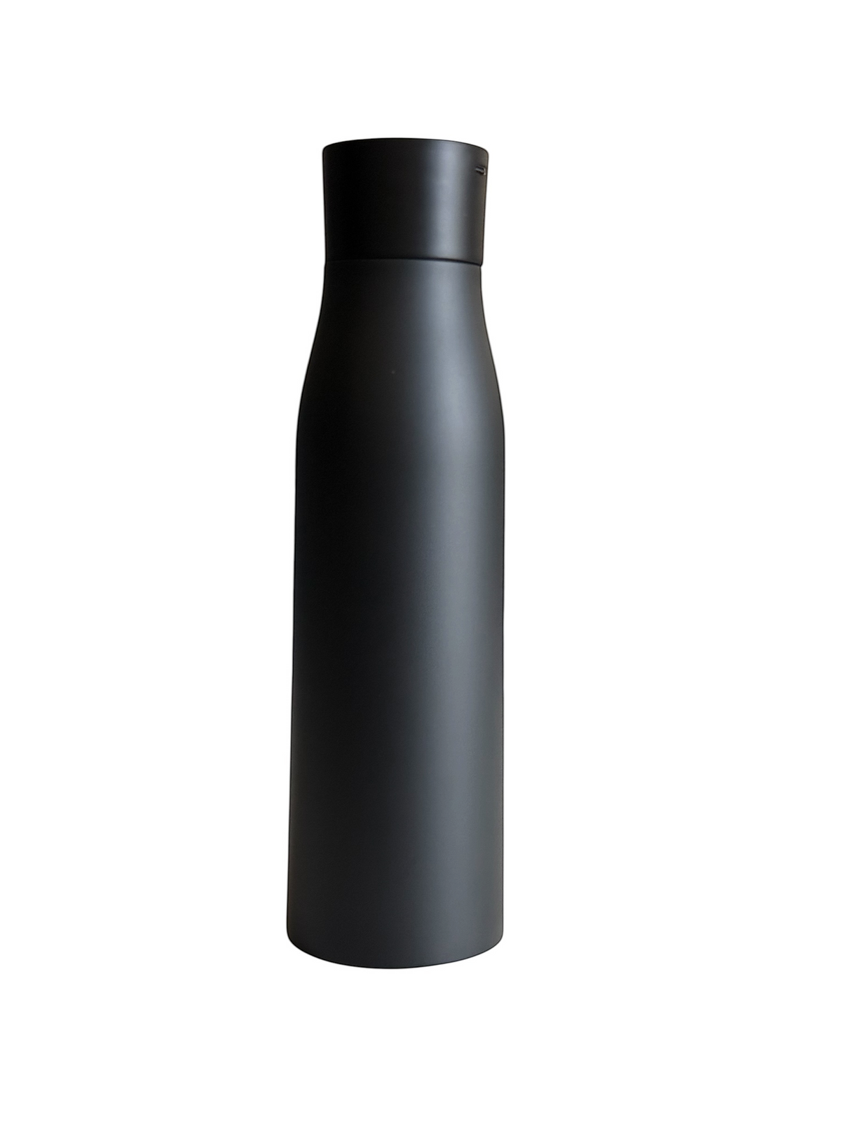 Bouteille isotherme intelligente OWLSENS noire mate en acier inoxydable avec affichage LED tactile sur le bouchon, rechargeable