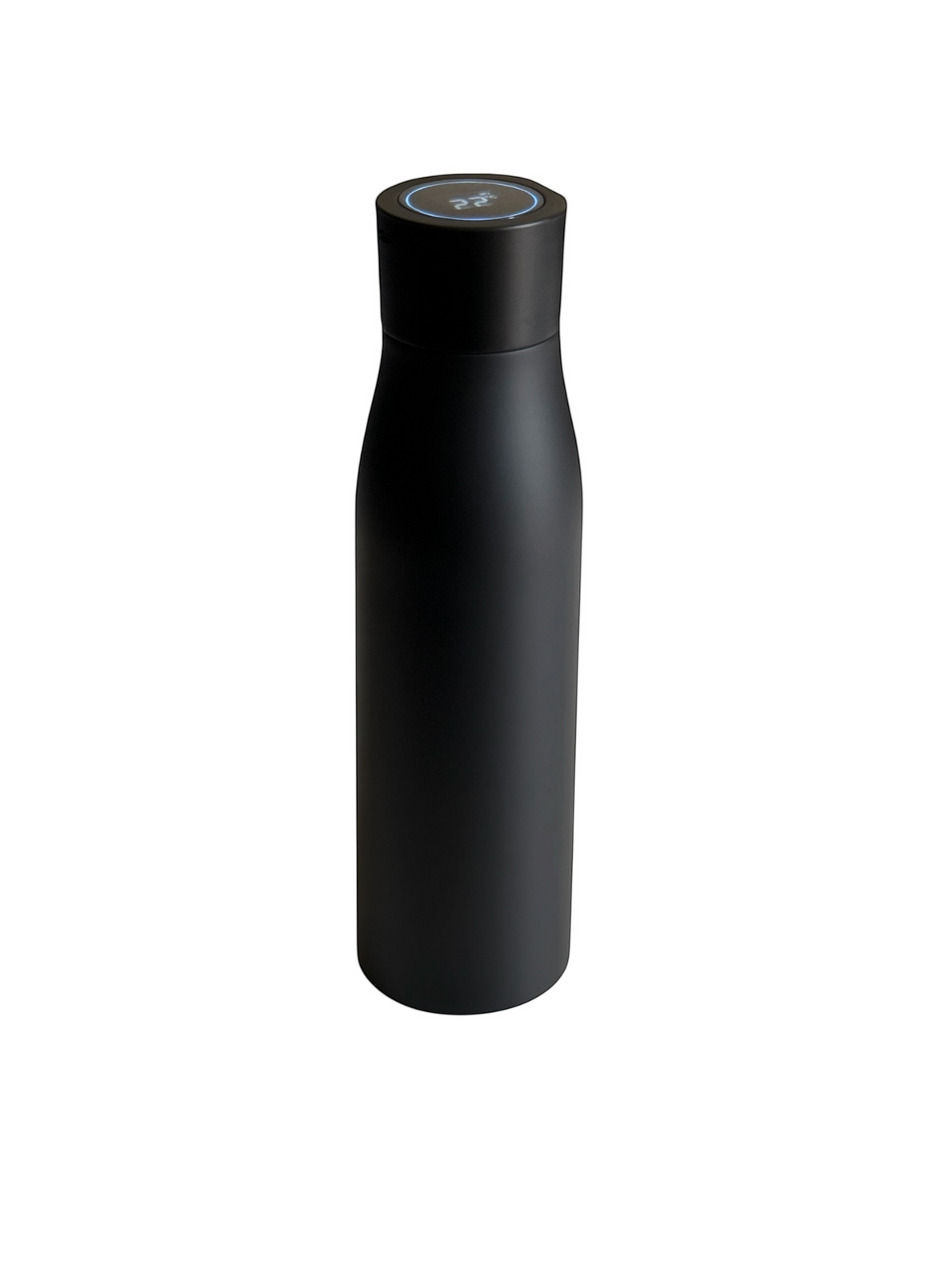 Bouteille isotherme OWLSENS noire en acier inoxydable avec affichage numérique LED tactile sur le bouchon programme d’autonettoyage